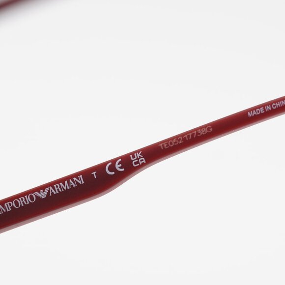 Emporio Armani EA2144 336673 Sunglasses Burgundy Rectangle Frame, Brown Lenses - Picture 6 of 11